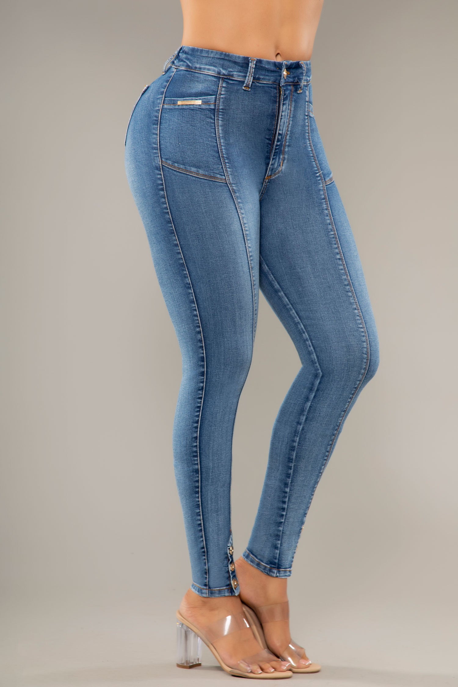 JEANS LEVANTA COLA AZUL 6265  Colombiana de jeans – Colombiana de Jeans