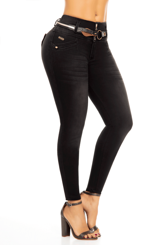 Jeans Colombiano Levantacola Pedreria Ref 902919 – Moda Colombiana