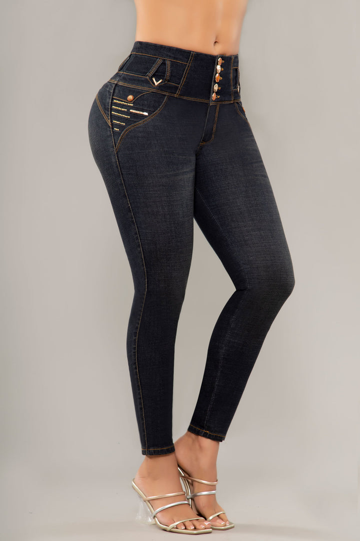 JEANS COLOMBIANOS PUSH UP AZUL 6578