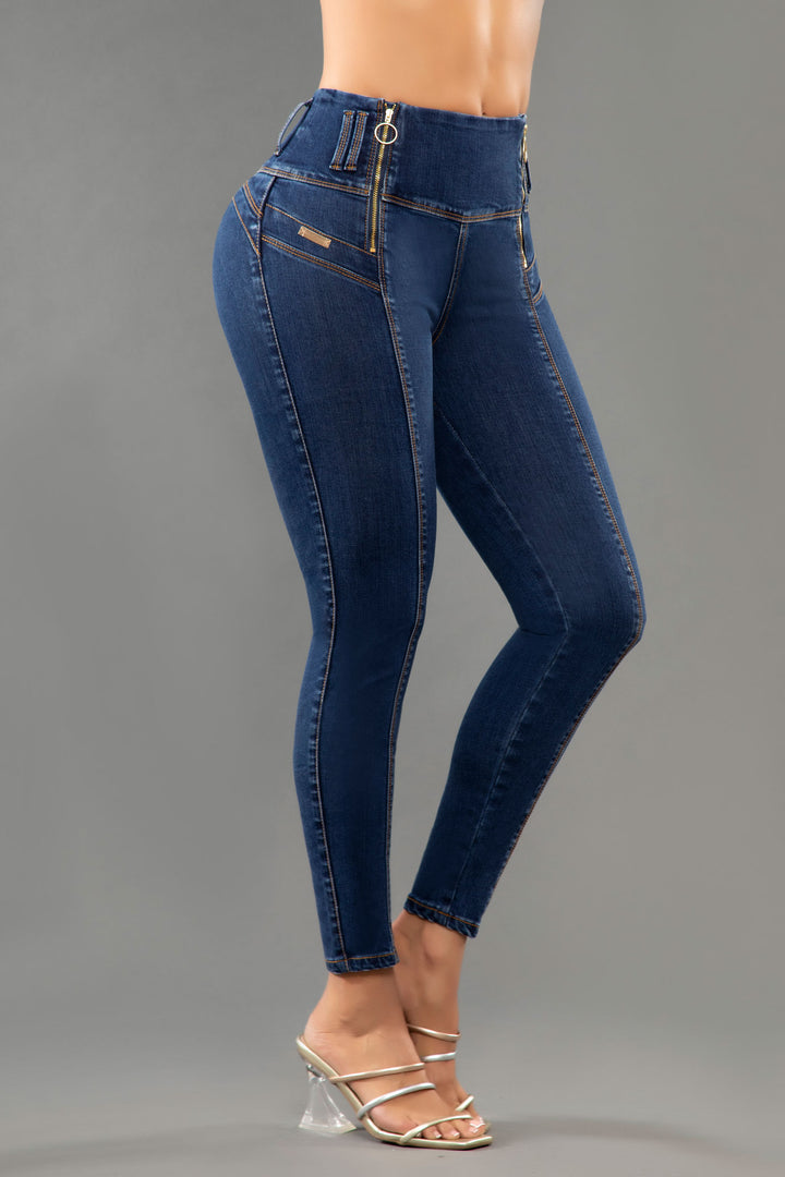 JEANS COLOMBIANOS PUSH UP AZUL 6630