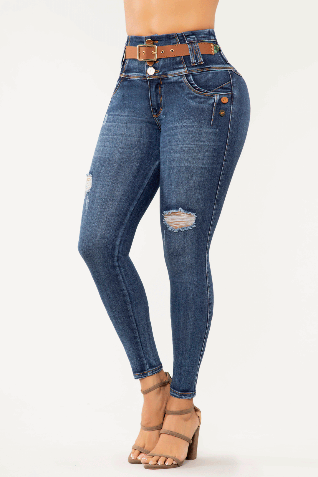 JEANS COLOMBIANOS PUSH UP AZUL 6645