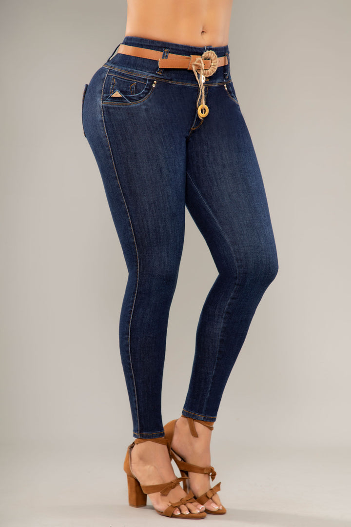 JEANS COLOMBIANOS PUSH UP AZUL 6647