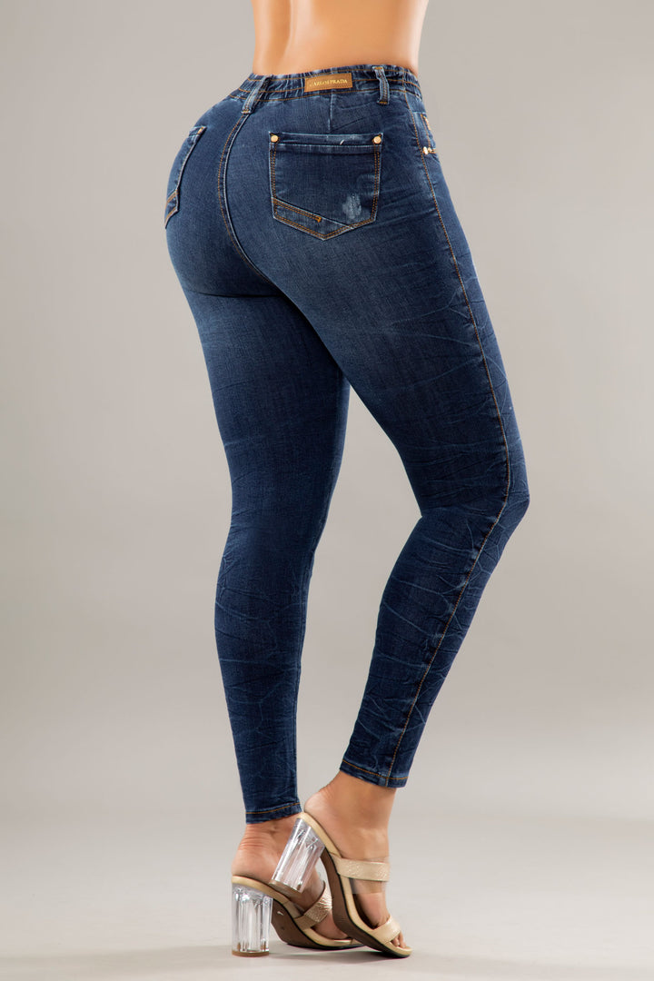 JEANS COLOMBIANOS PUSH UP AZUL 6670