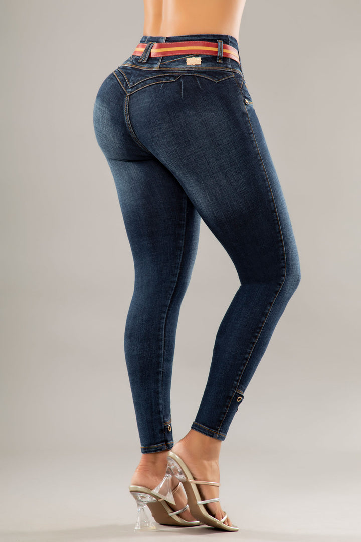 JEANS COLOMBIANOS PUSH UP AZUL 6678