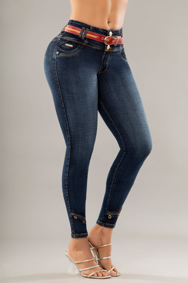 JEANS COLOMBIANOS PUSH UP AZUL 6678