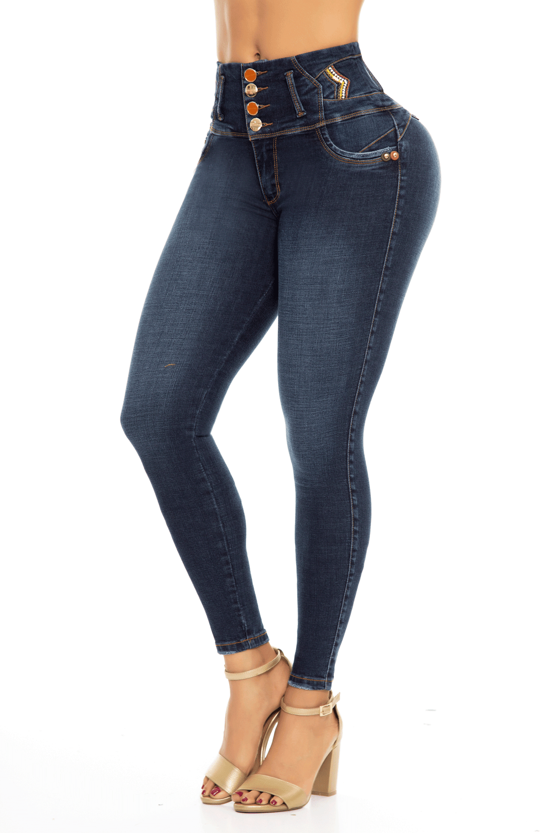 JEANS COLOMBIANOS PUSH UP AZUL 6685