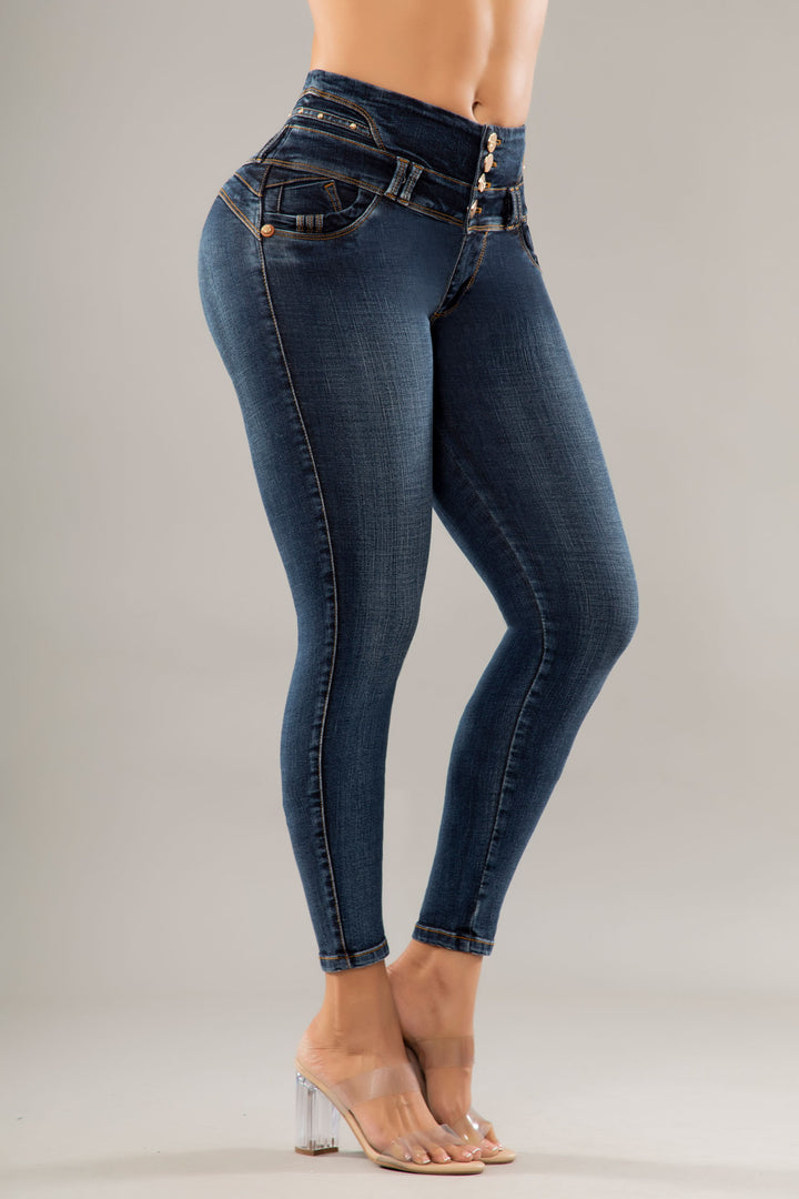 JEANS COLOMBIANOS PUSH UP AZUL 6698