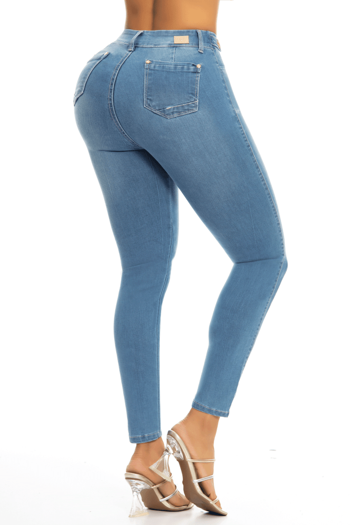 JEANS COLOMBIANOS PUSH UP AZUL 6699