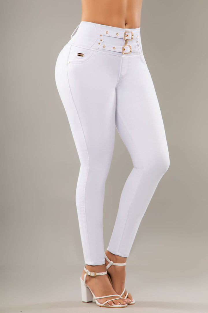 JEANS COLOMBIANOS PUSH UP BLANCO 6705