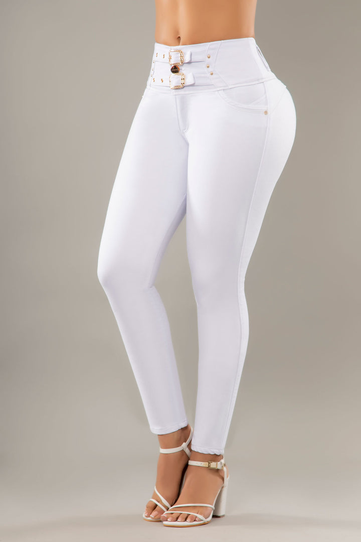 JEANS COLOMBIANOS PUSH UP BLANCO 6705