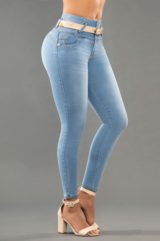 Jeans Mujer Levanta Cola Azules Ref.1082