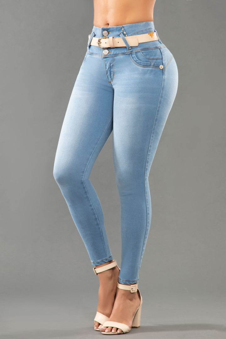 JEANS COLOMBIANOS PUSH UP AZUL 6707