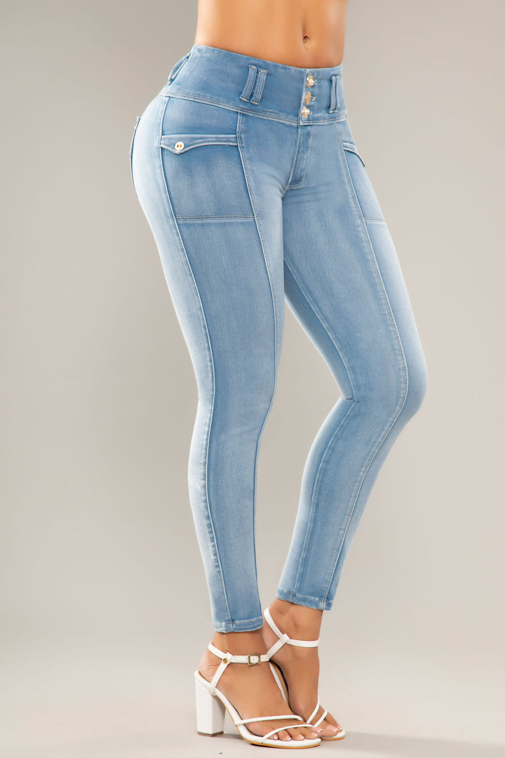 JEANS COLOMBIANOS PUSH UP AZUL 6713