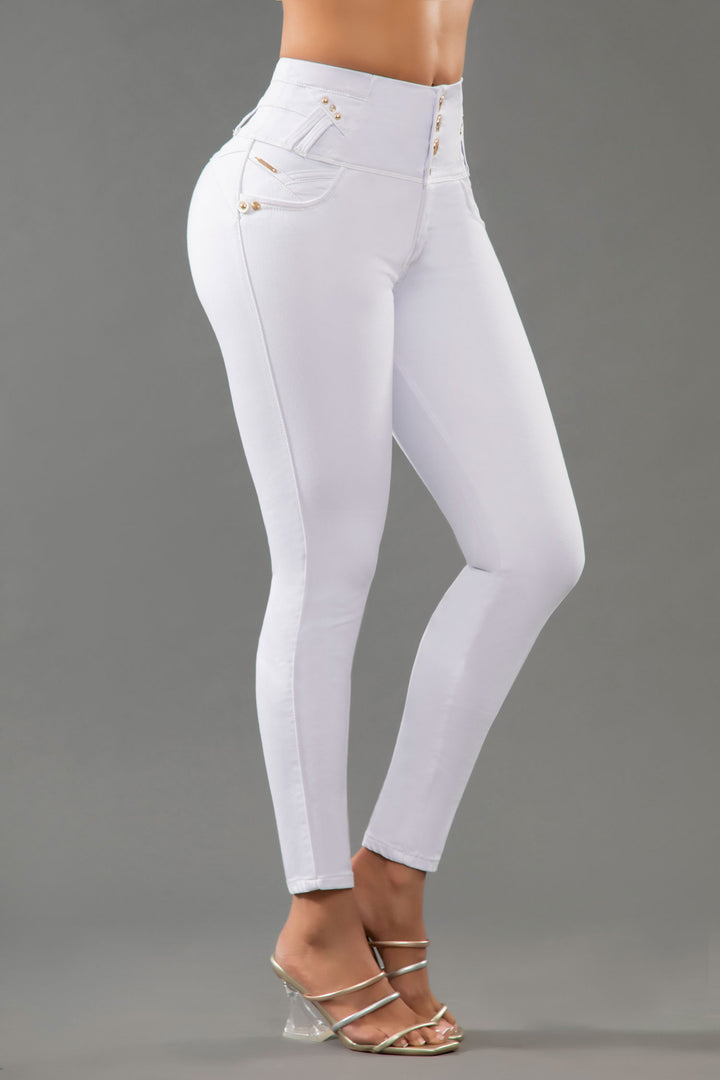 JEANS COLOMBIANOS PUSH UP BLANCO 6734