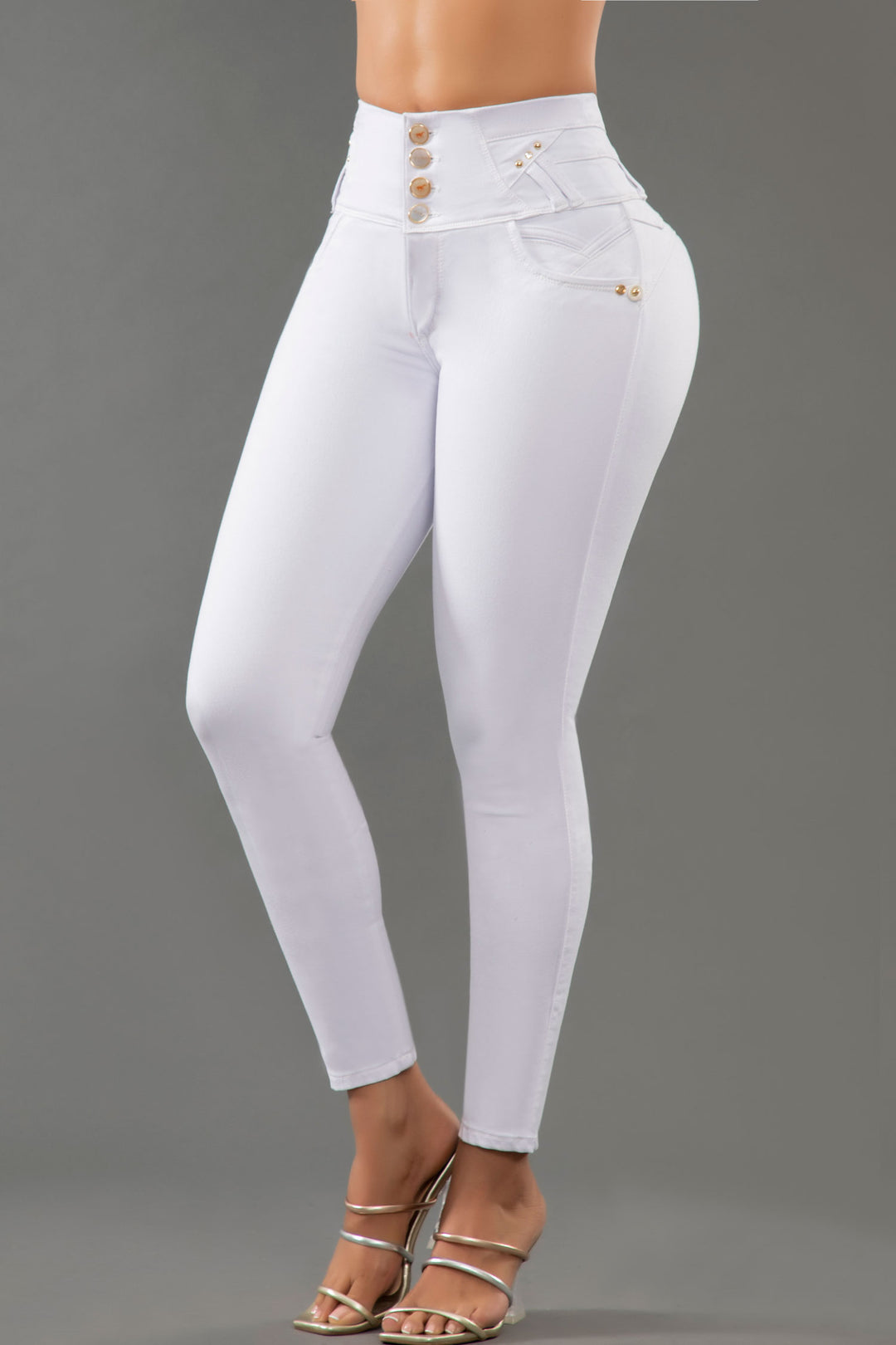 JEANS COLOMBIANOS PUSH UP BLANCO 6734