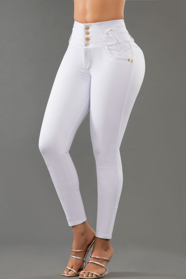 JEANS COLOMBIANOS PUSH UP BLANCO 6734