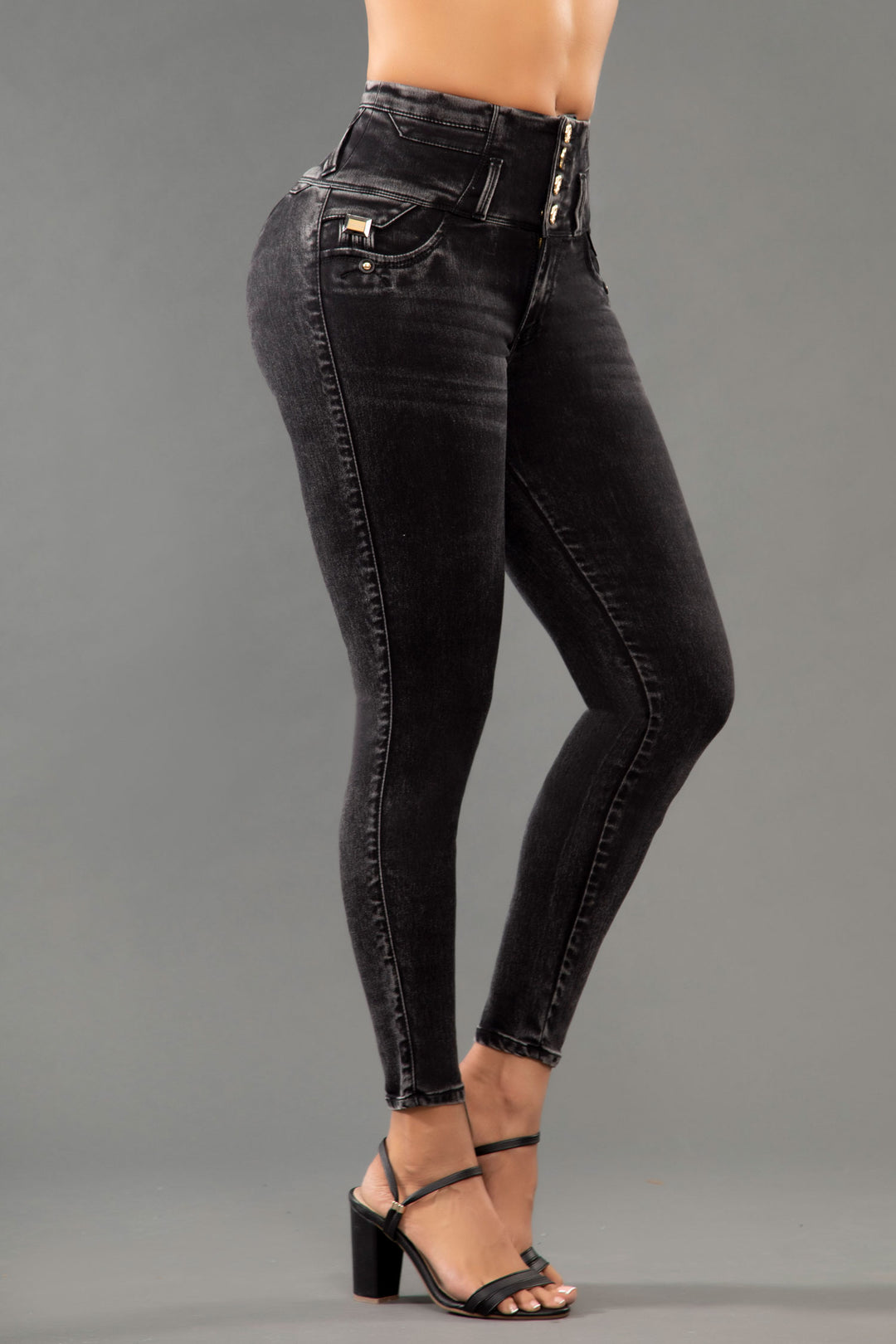 JEANS COLOMBIANOS PUSH UP GRIS 6736