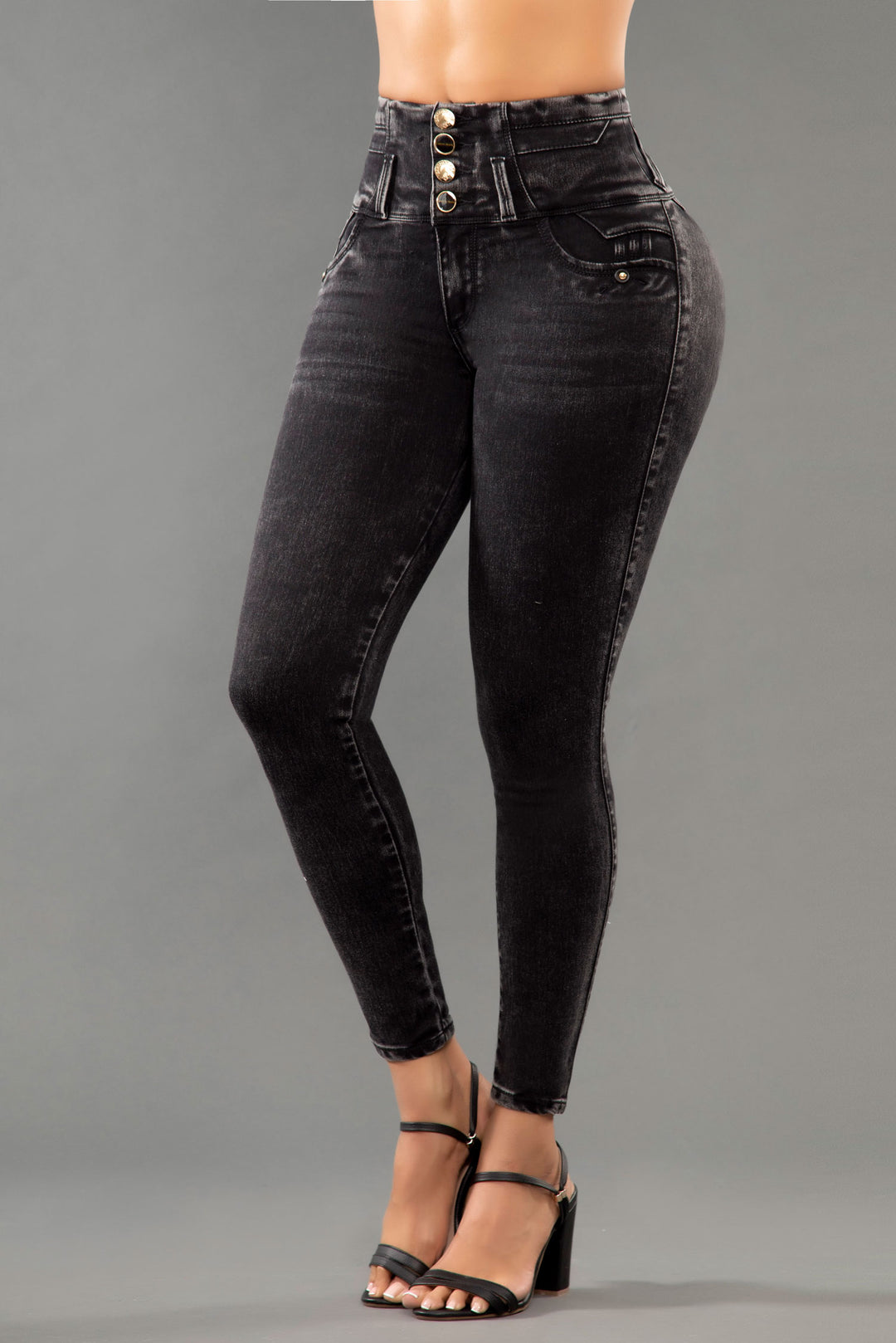 JEANS COLOMBIANOS PUSH UP GRIS 6736