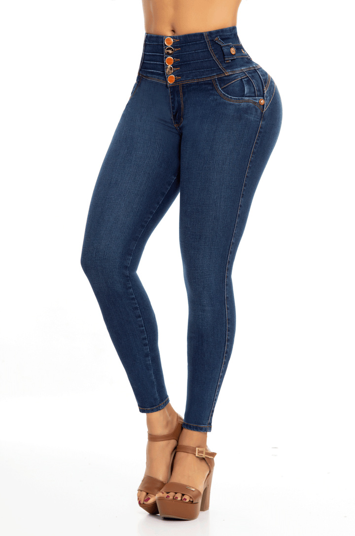 JEANS COLOMBIANOS PUSH UP AZUL 6743