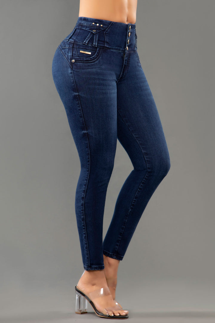 JEANS COLOMBIANOS PUSH UP AZUL  6761