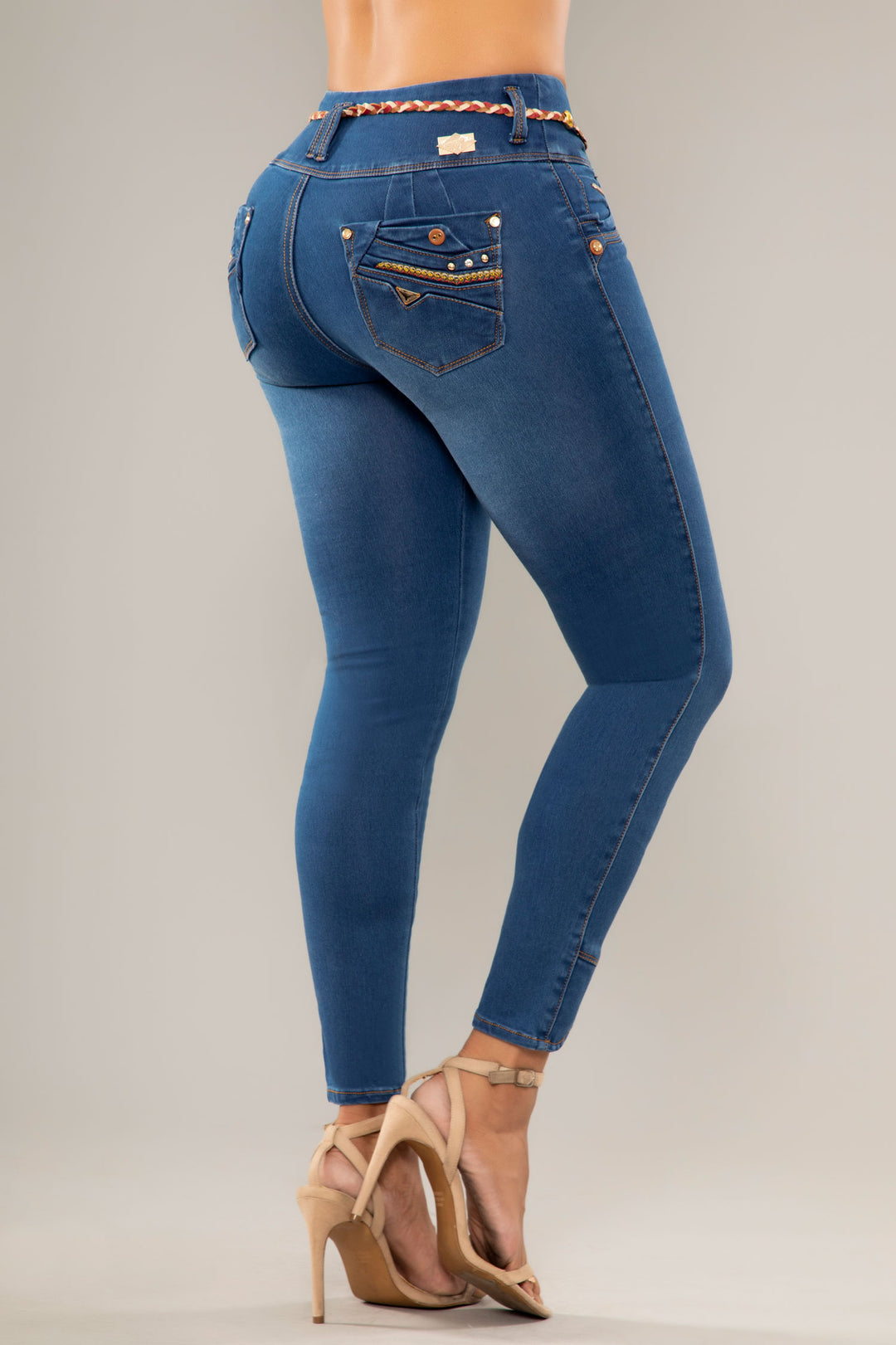 JEANS COLOMBIANOS PUSH UP AZUL 6762