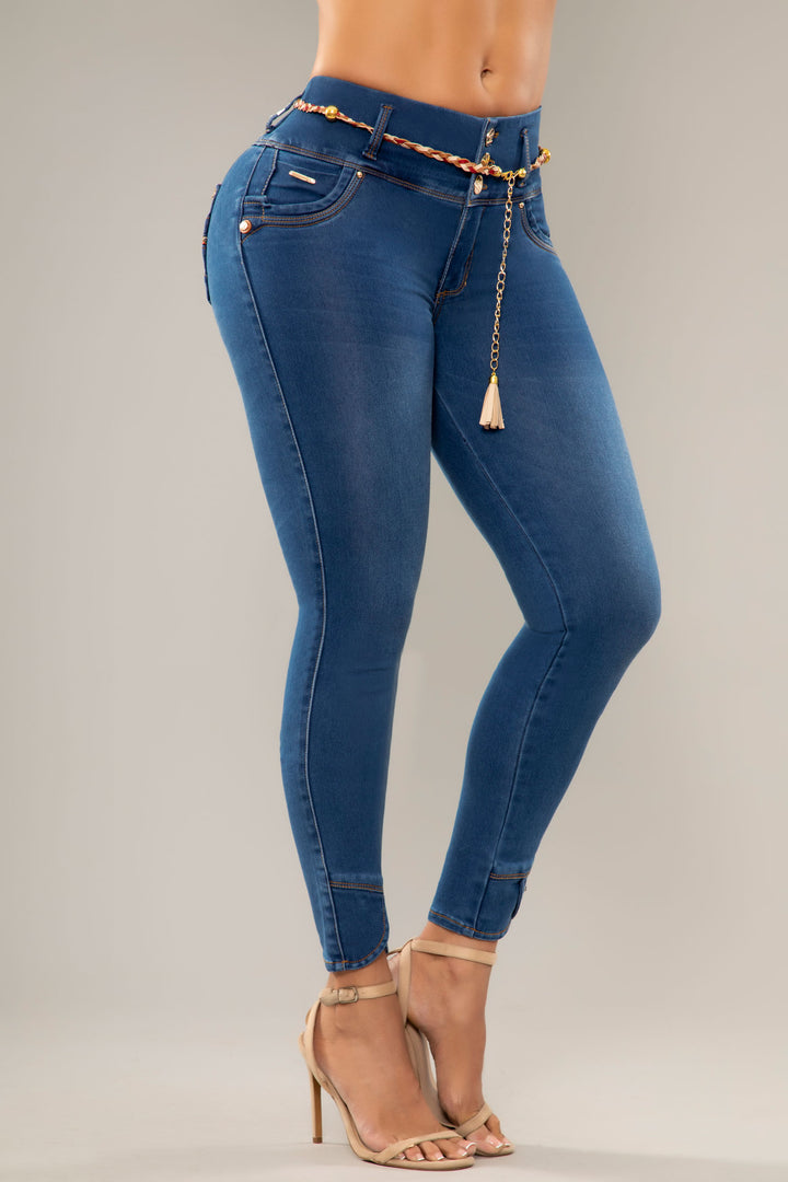 JEANS COLOMBIANOS PUSH UP AZUL 6762