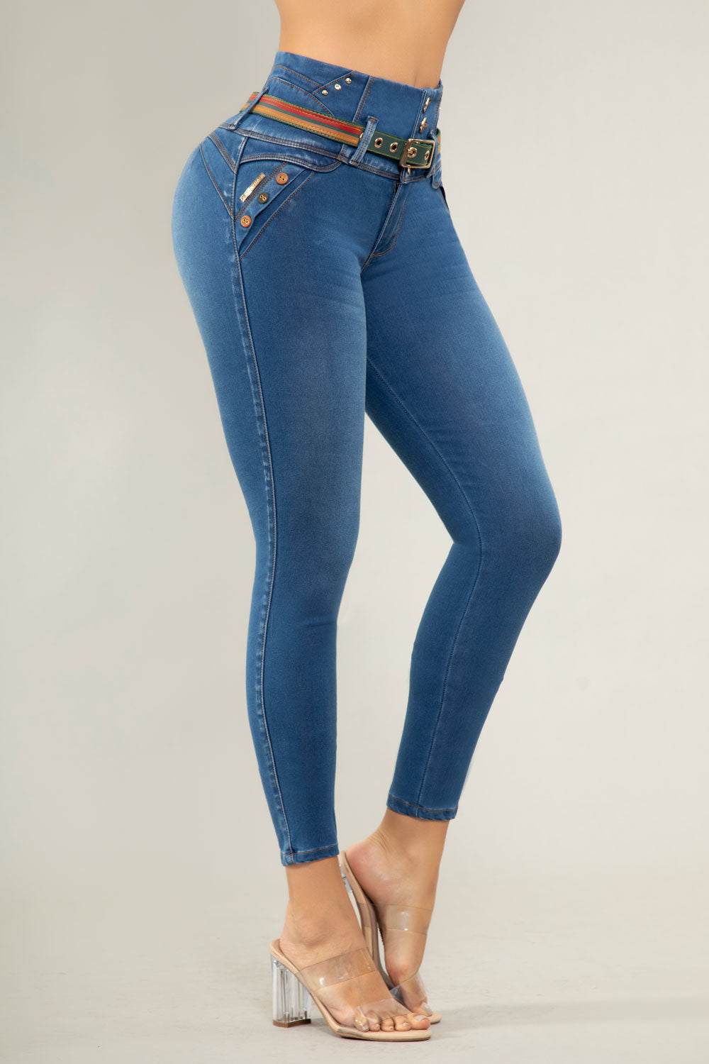 JEANS COLOMBIANOS PUSH UP AZUL 6780