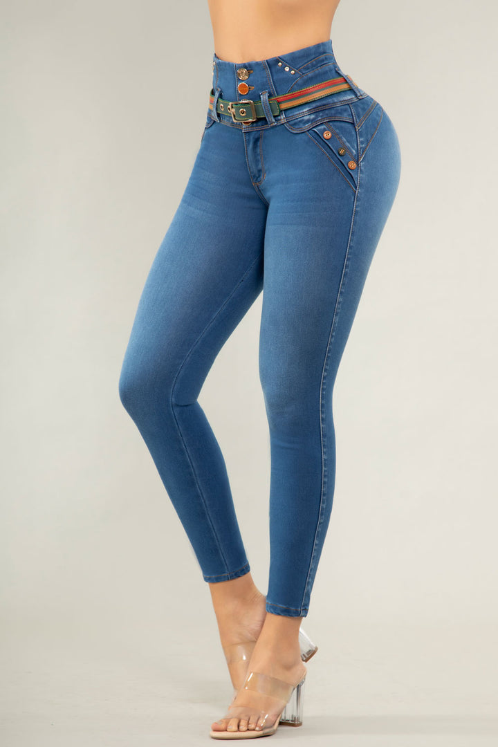 JEANS COLOMBIANOS PUSH UP AZUL 6780