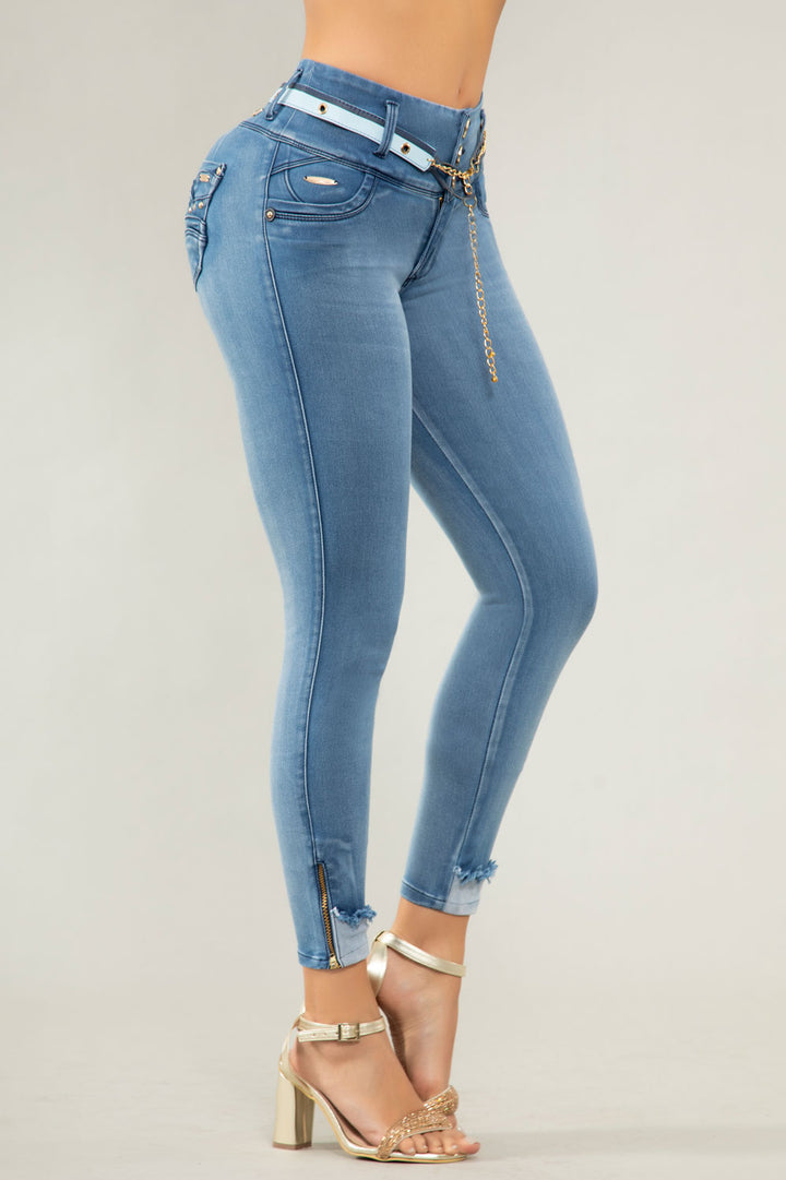 JEANS COLOMBIANOS PUSH UP AZUL 6784