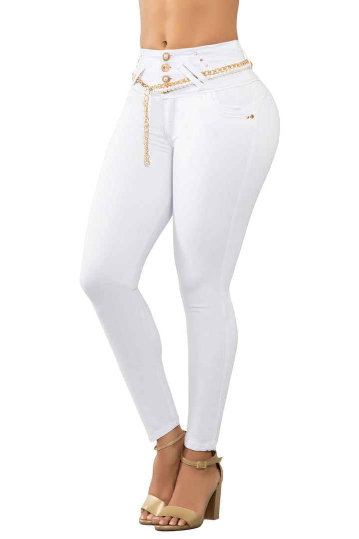 JEANS COLOMBIANOS PUSH UP BLANCO 6792