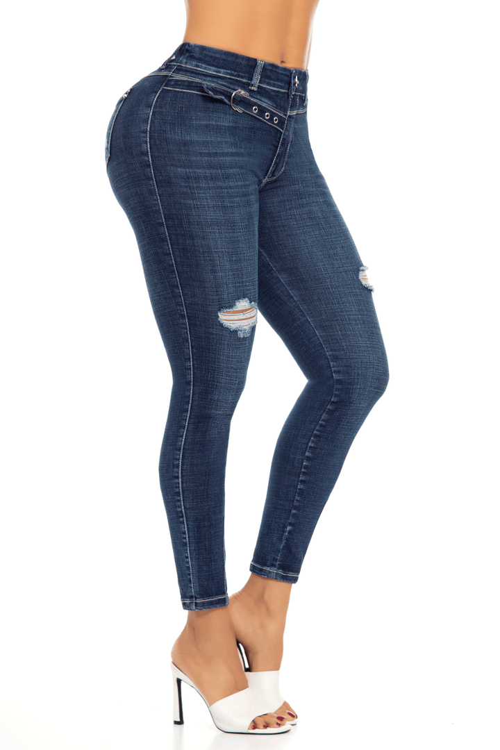 JEANS COLOMBIANOS PUSH UP AZUL 6821