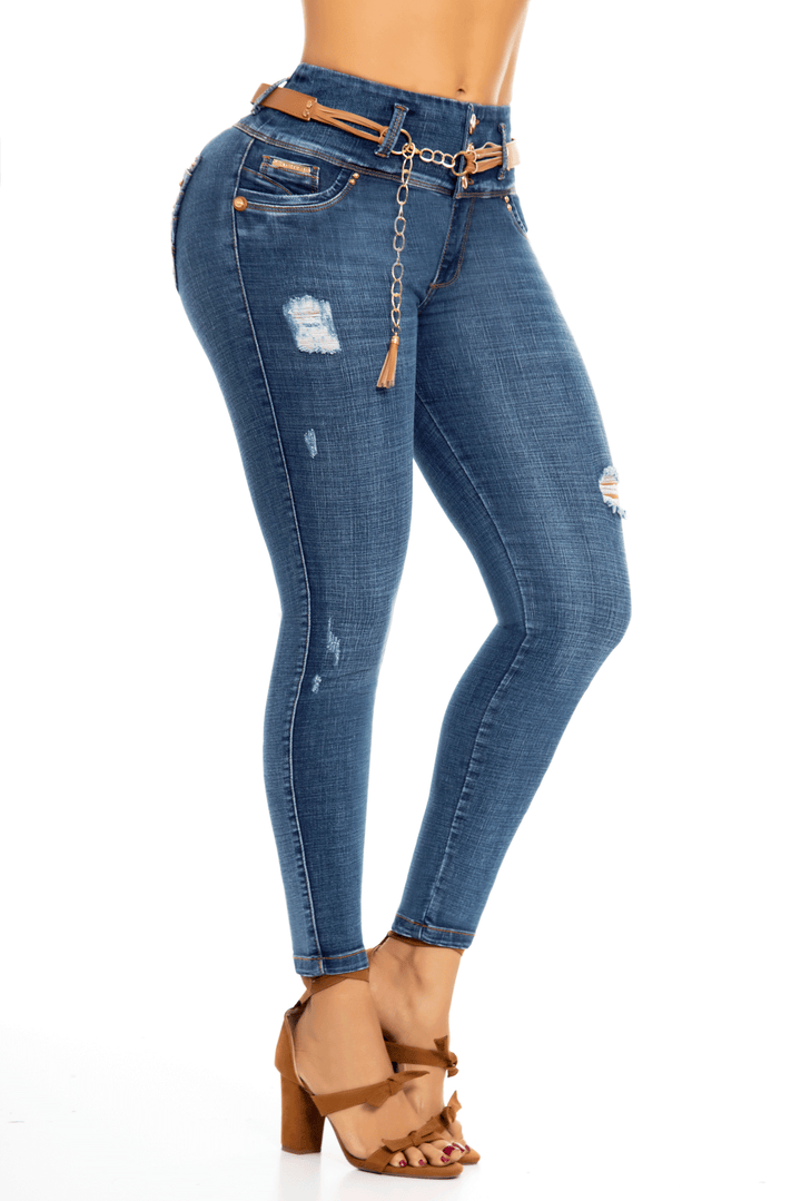 JEANS LEVANTA COLA AZUL 6837