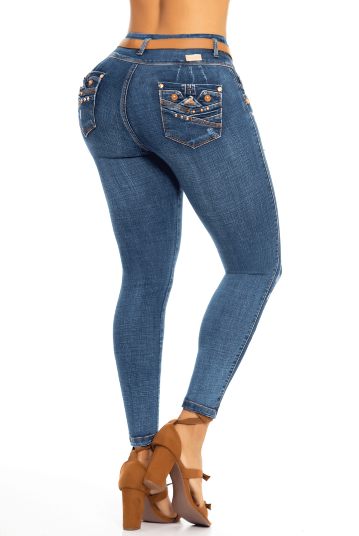 JEANS LEVANTA COLA AZUL 6837