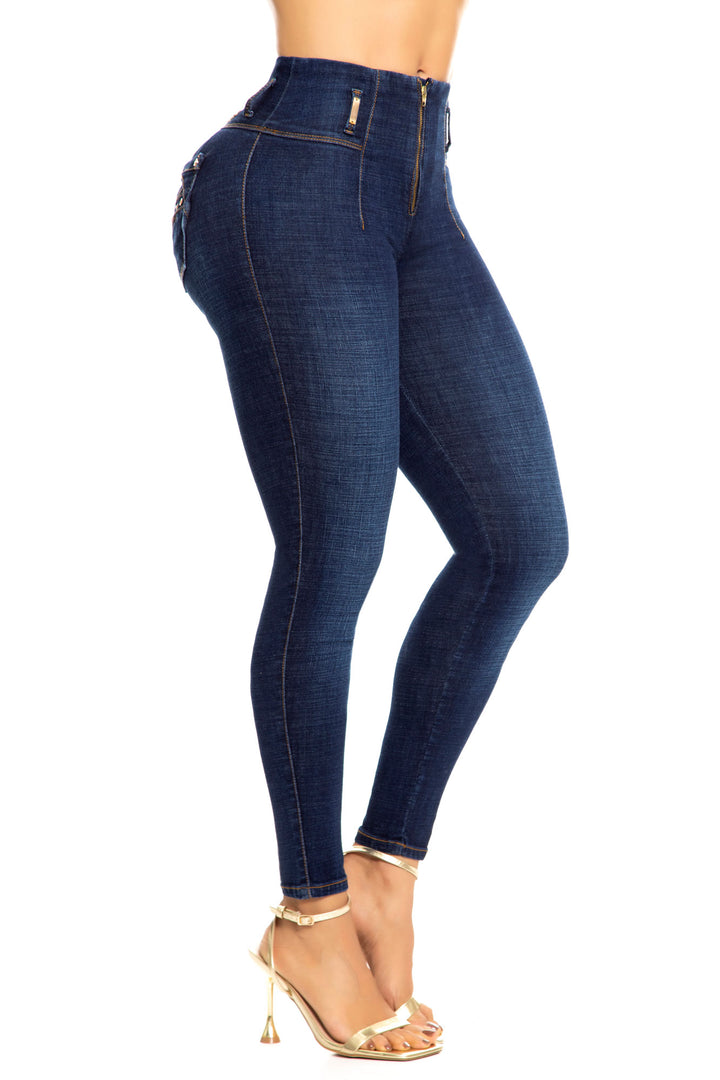 JEANS COLOMBIANOS PUSH UP AZUL 6841