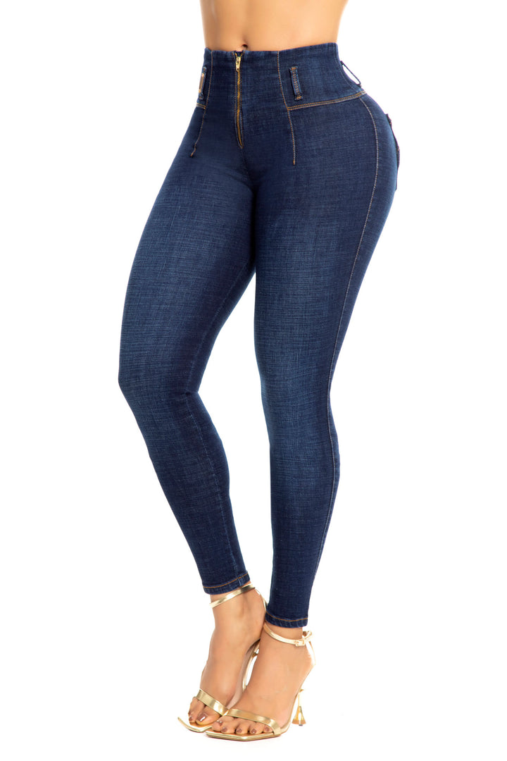 JEANS COLOMBIANOS PUSH UP AZUL 6841