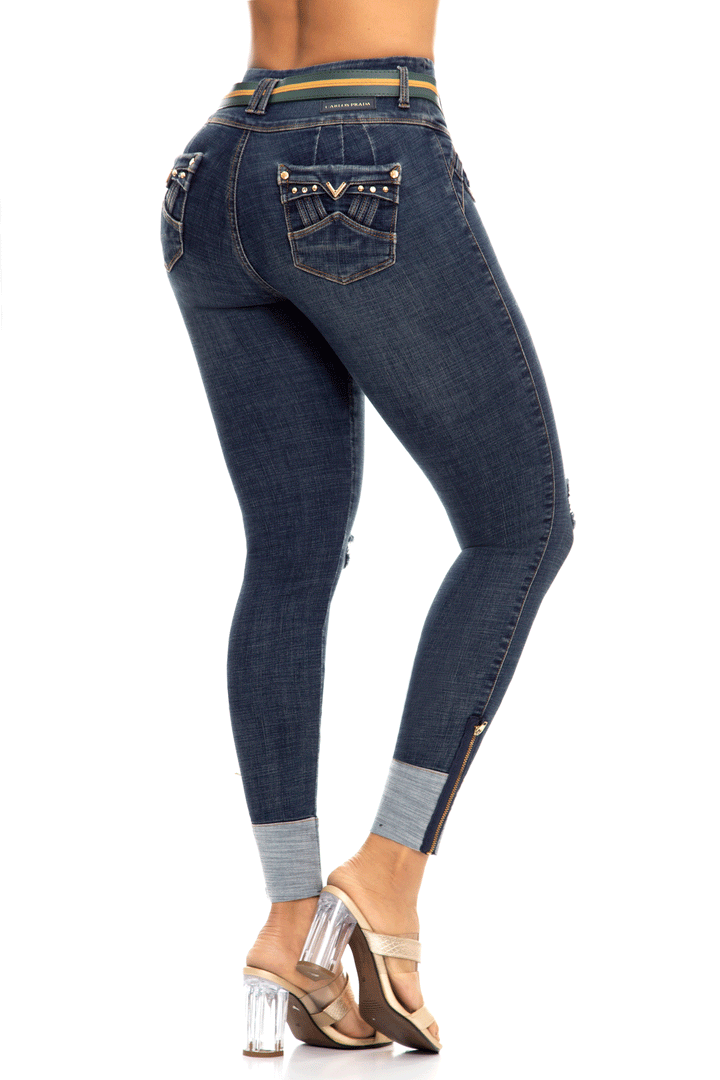 JEANS COLOMBIANOS PUSH UP AZUL 6951