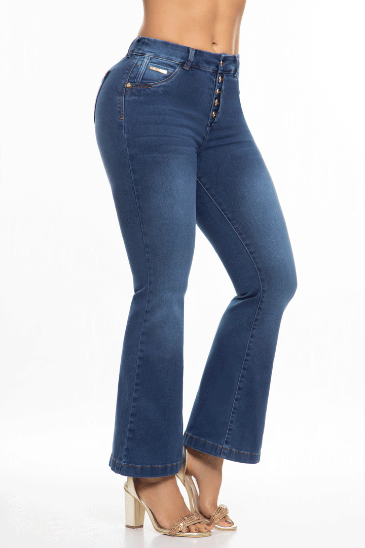 JEANS COLOMBIANOS PUSH UP AZUL 6968