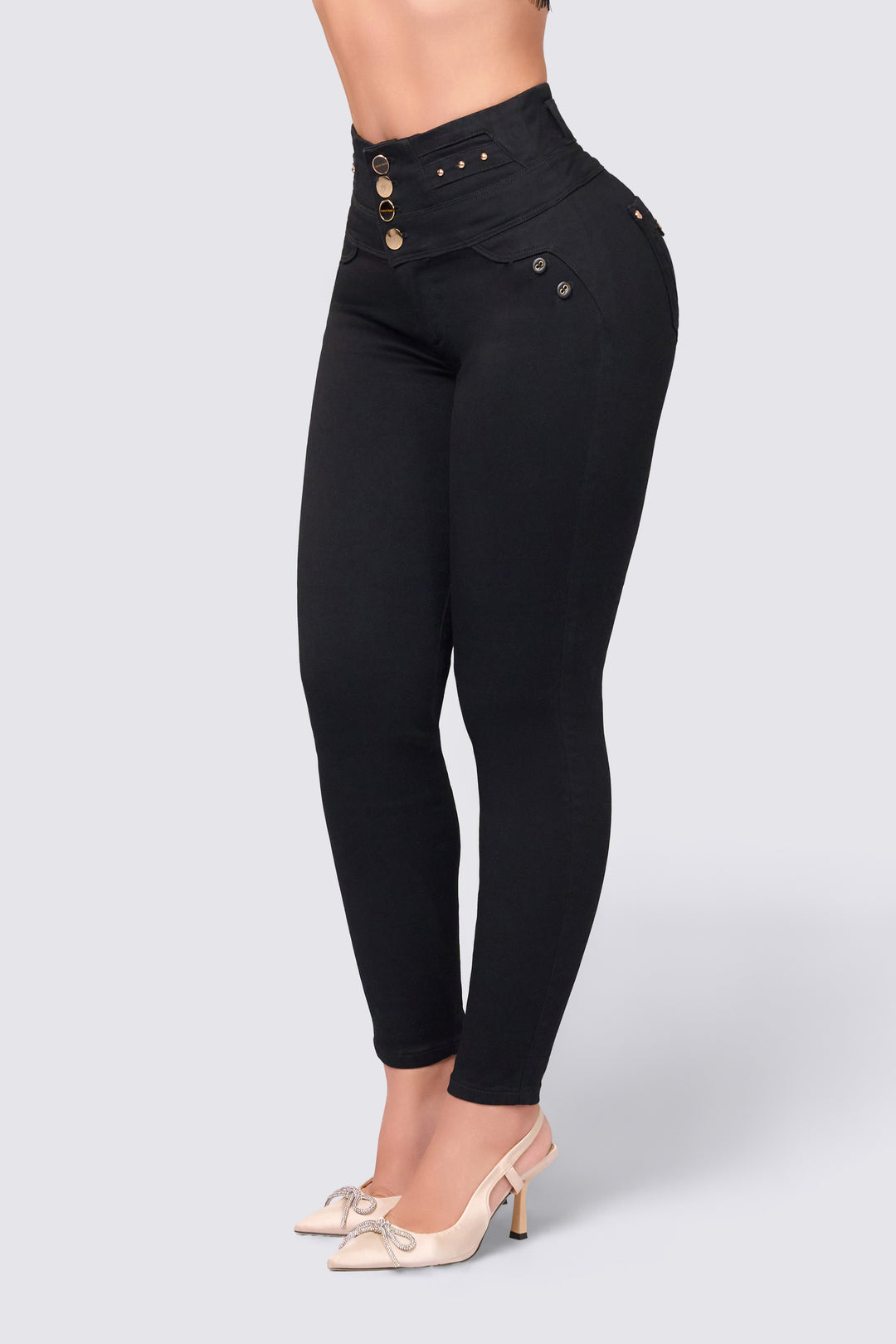 BLACK SKINNY JEANS 7049