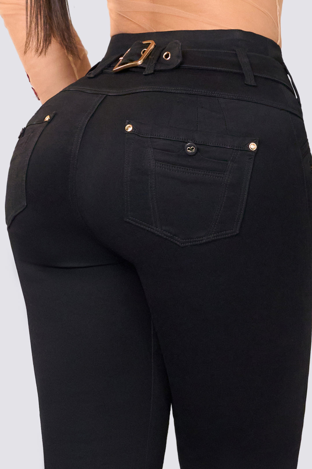 BLACK SKINNY JEANS 7055