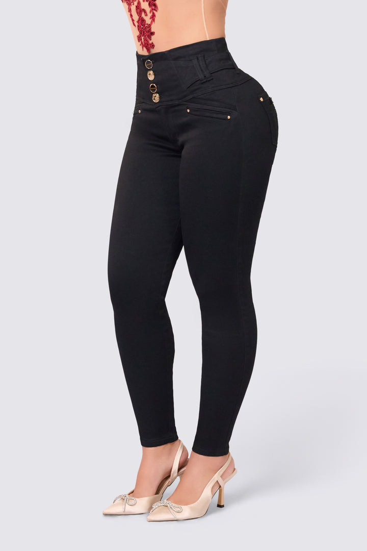 BLACK SKINNY JEANS 7055