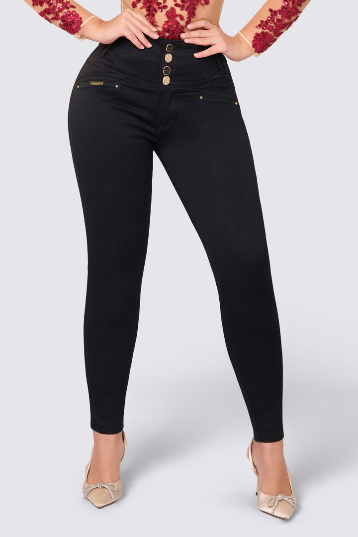 BLACK SKINNY JEANS 7055