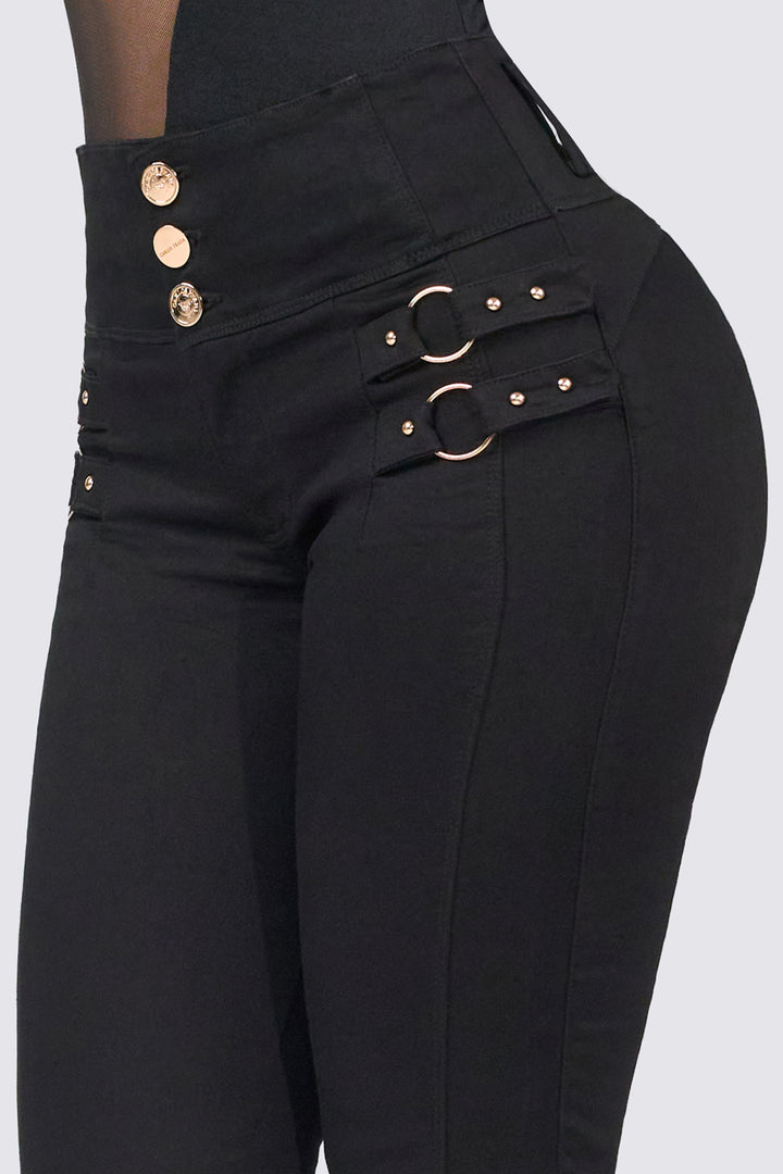 BLACK SKINNY JEANS 7076-N