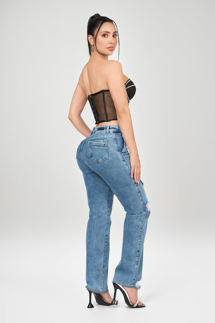 BLUE STRAIGHT JEANS 6880