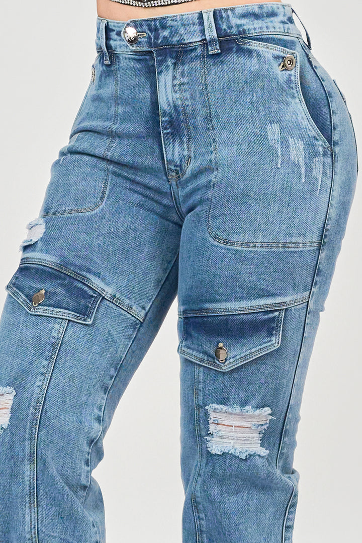 BLUE STRAIGHT JEANS 6880