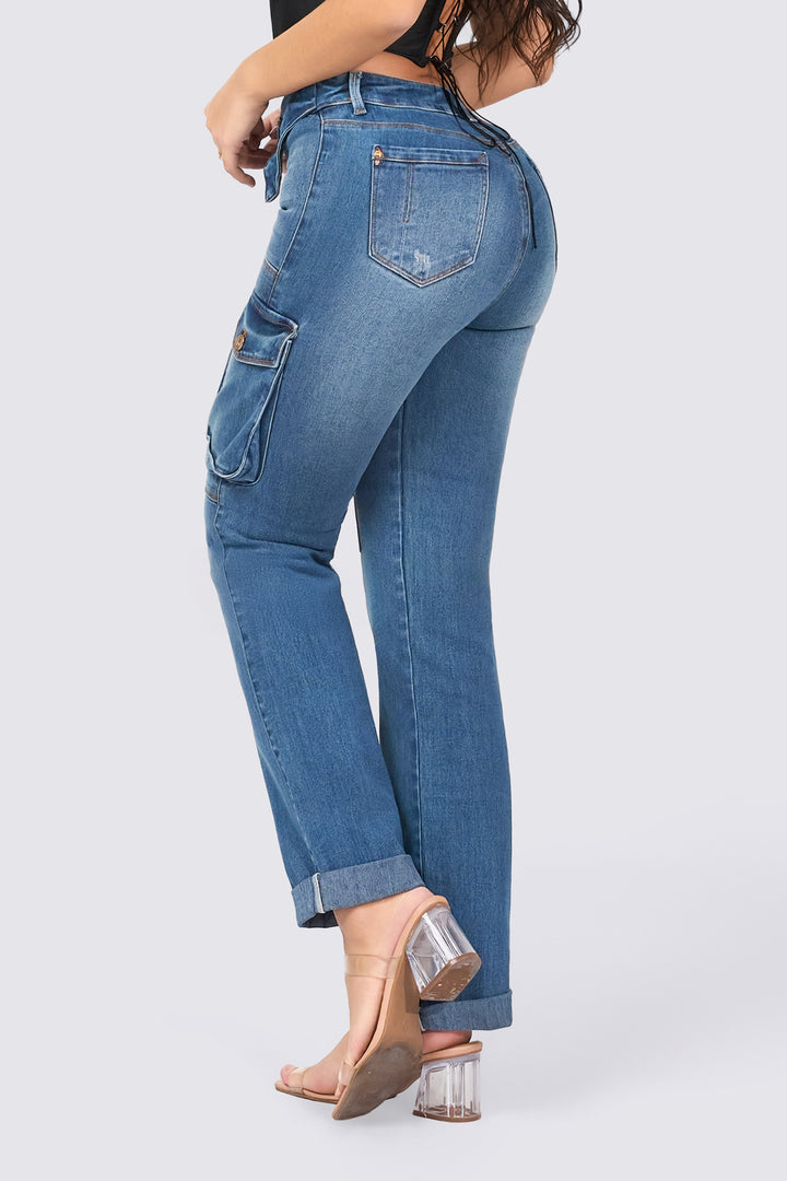 BLUE CARGO JEANS 7091