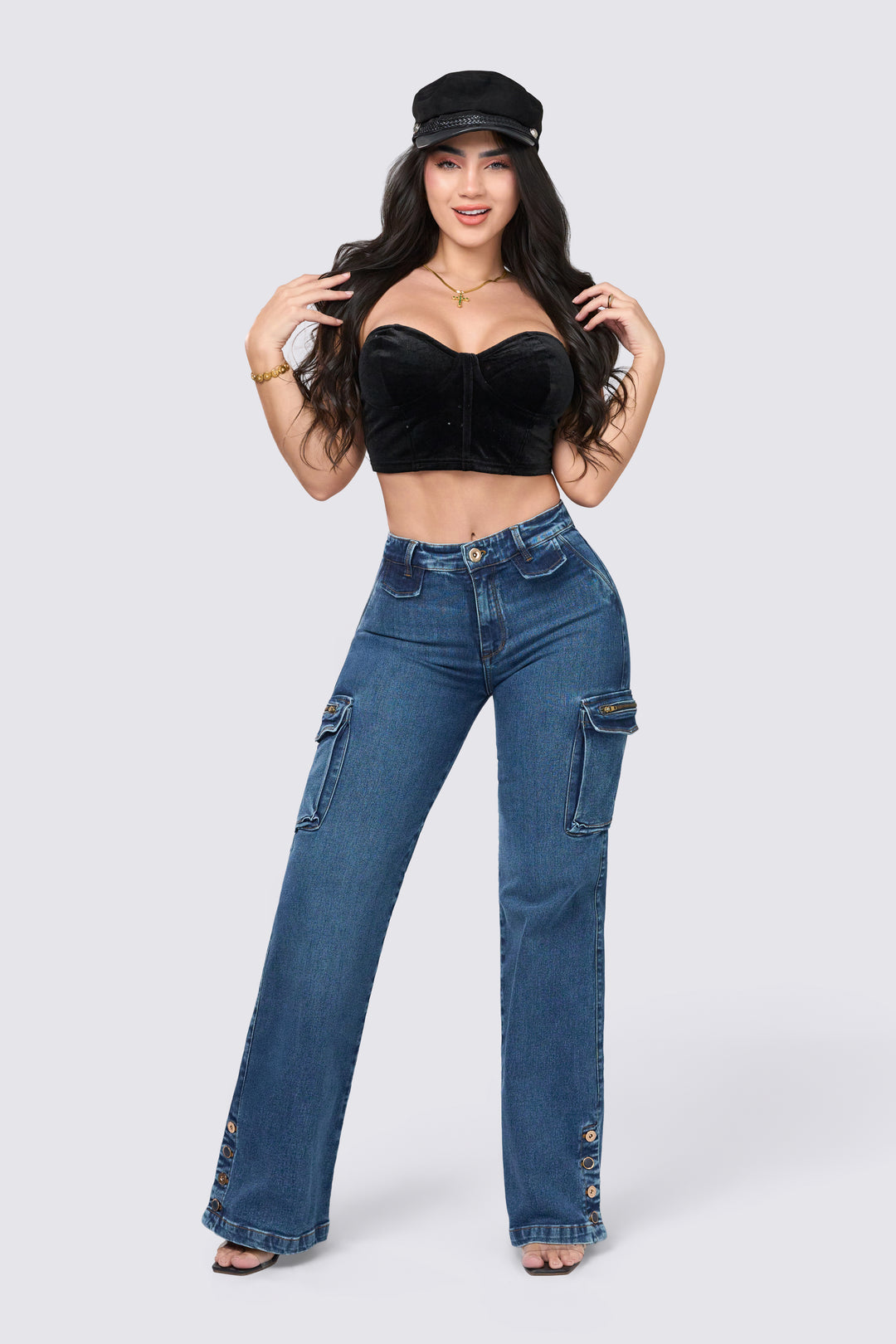 BLUE CARGO JEANS 7052-N