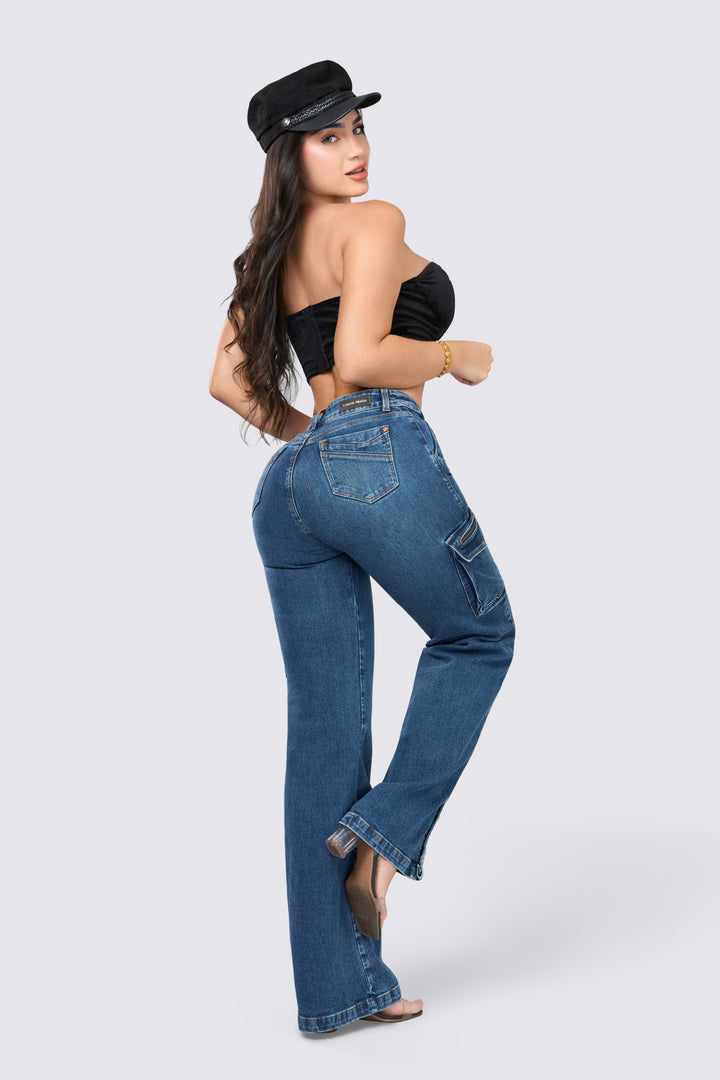 BLUE CARGO JEANS 7052-N