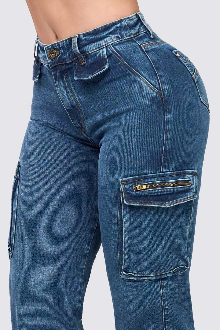 BLUE CARGO JEANS 7052-N