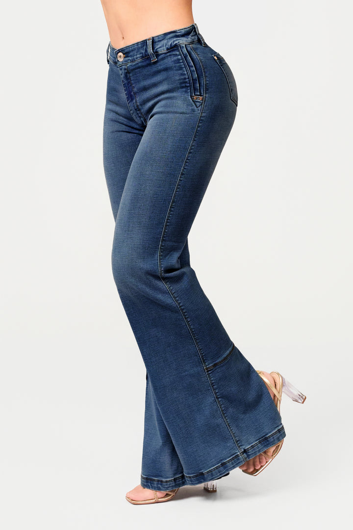 NAVY BLUE FLARE JEANS 7020