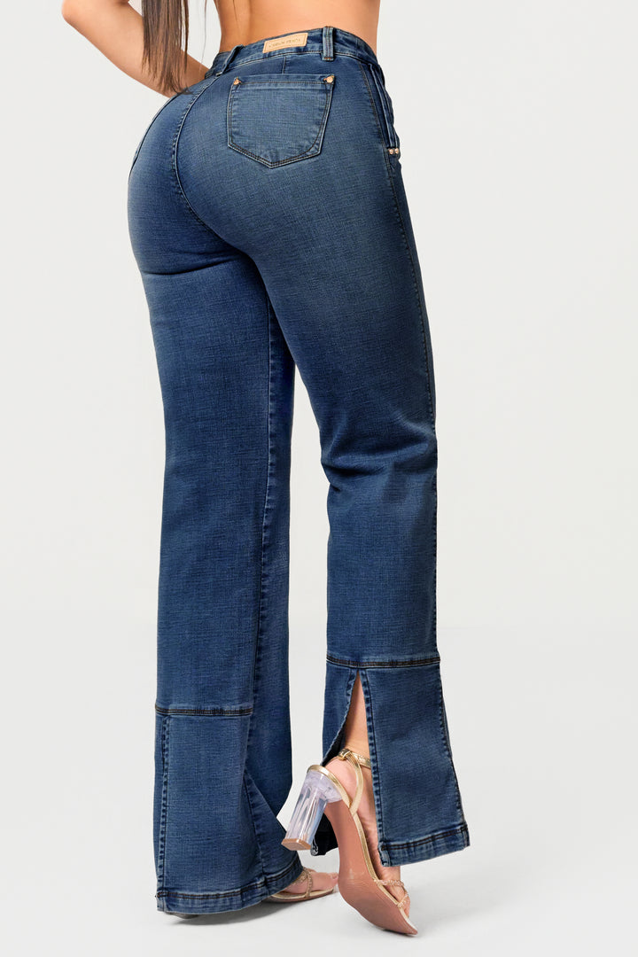 NAVY BLUE FLARE JEANS 7020